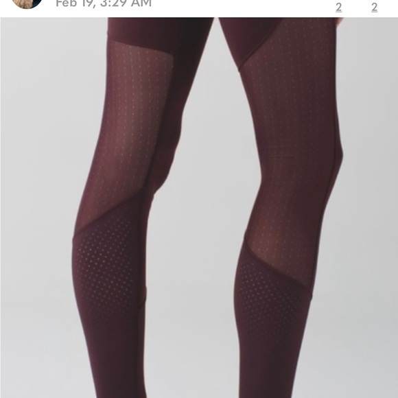 Lululemon Barre Star full length mesh leggings- size 4 - Picture 3 of 12